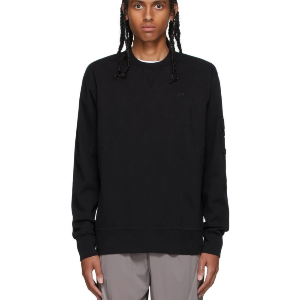 A Cold Wall by Samuel Ross Black Essential Sweatshirt with front pocket